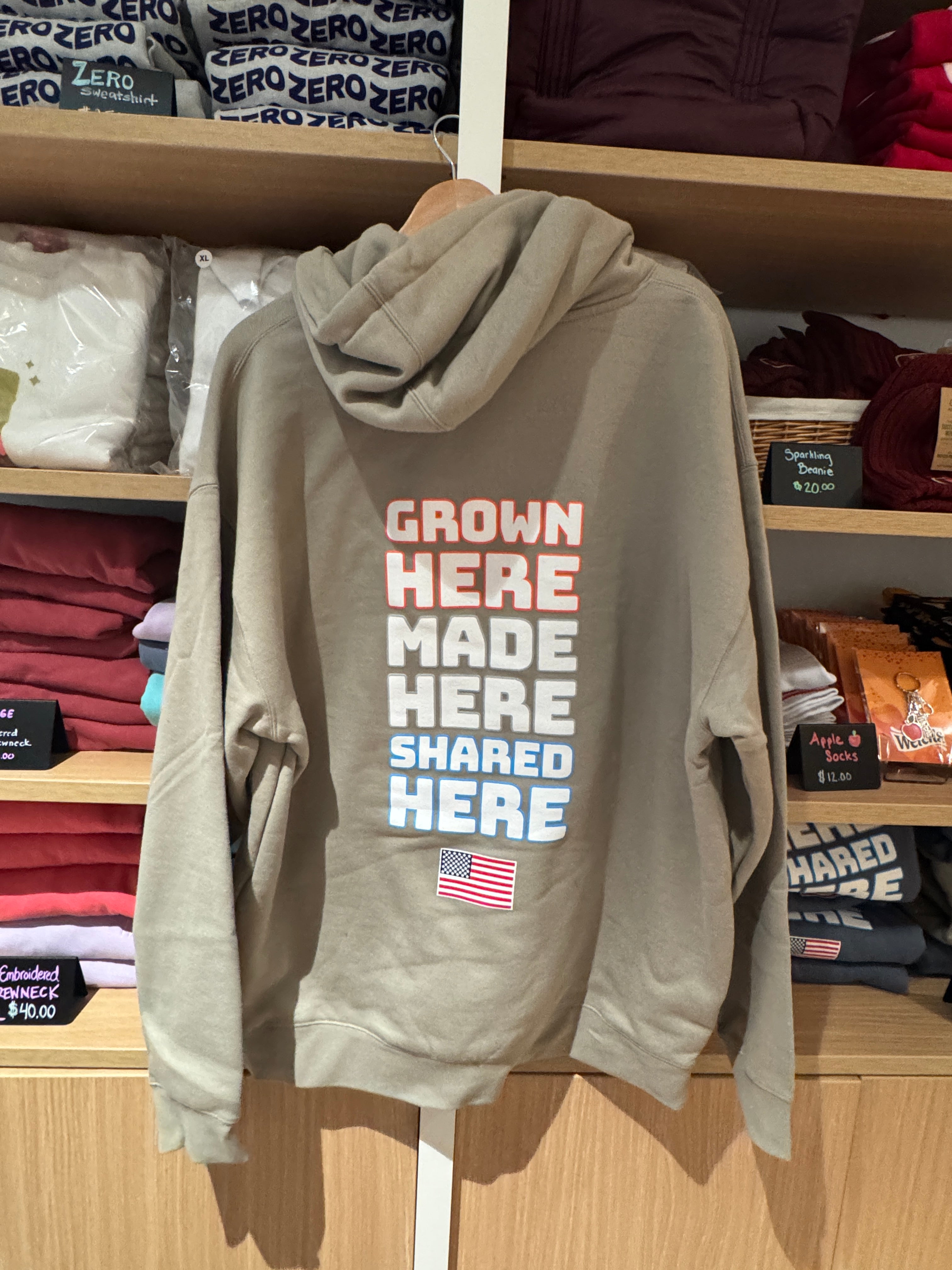 Grown Here Made Here Shared Here Heavyweight Hoodie