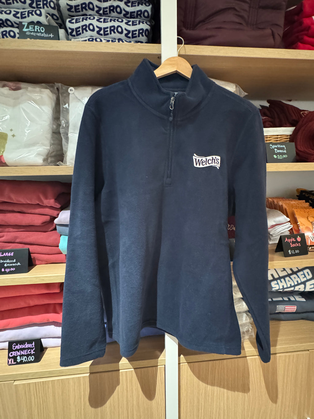 Embroidered  Fleece Half Zips