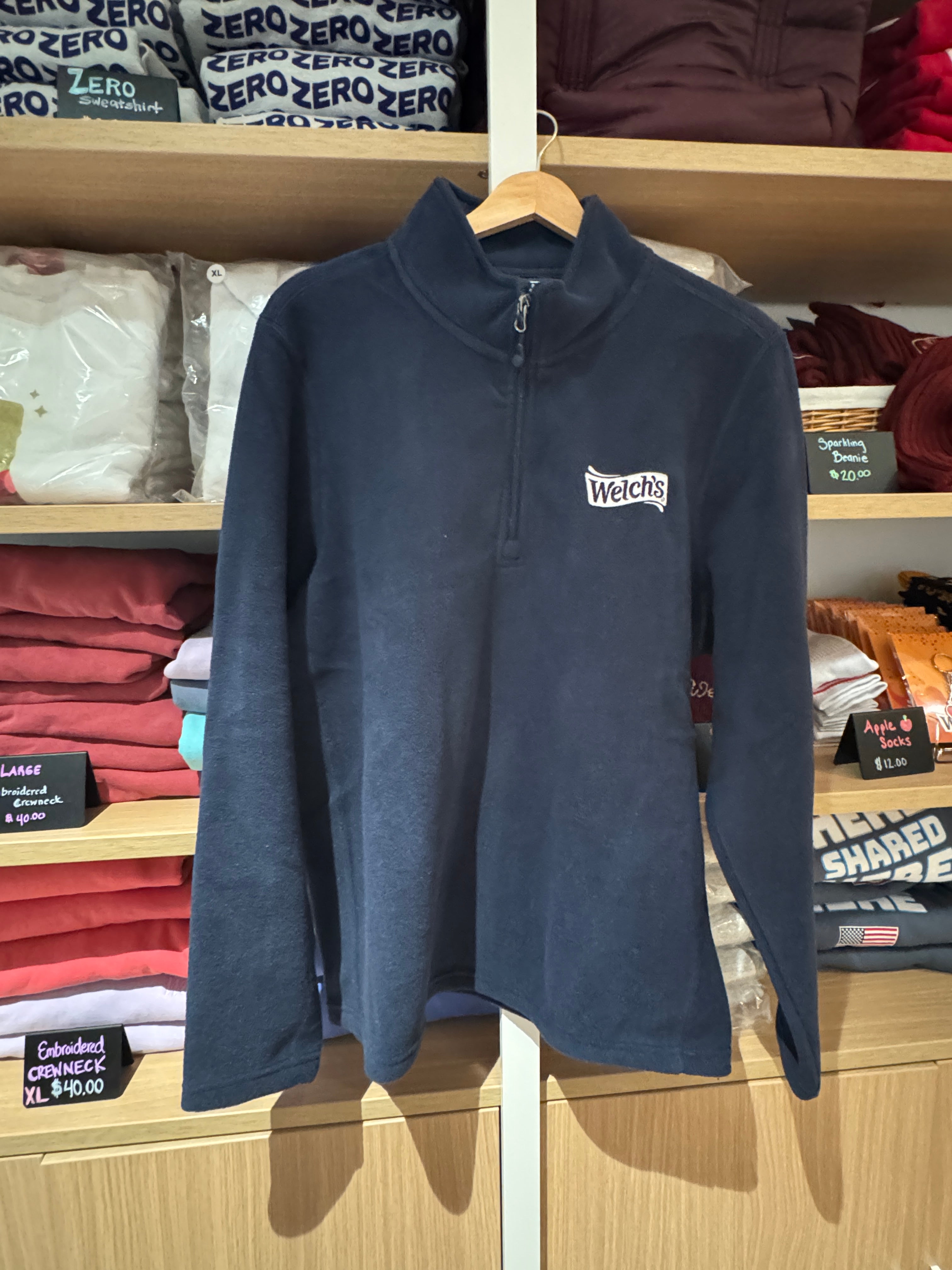 Embroidered  Fleece Half Zips