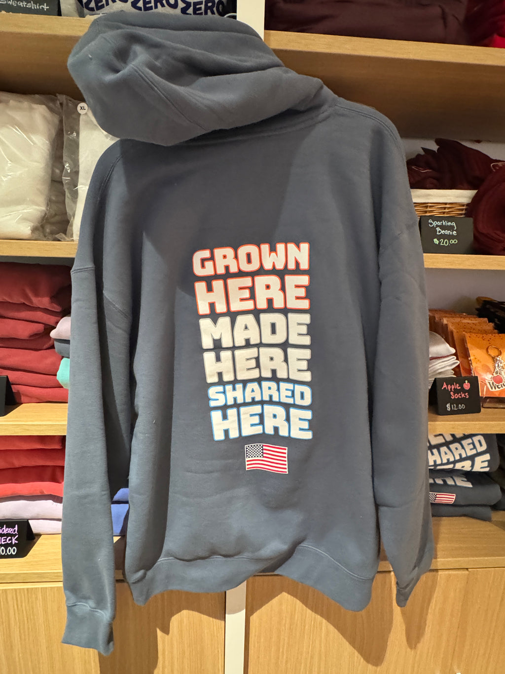 Grown Here Made Here Shared Here Heavyweight Hoodie