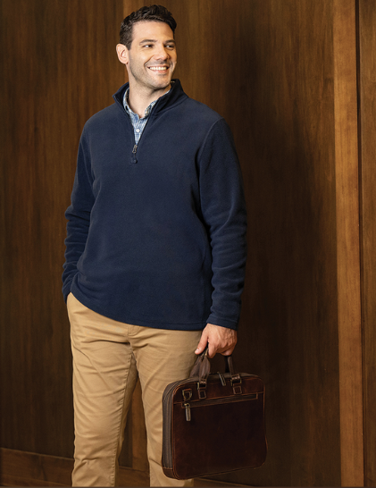 Embroidered  Fleece Half Zips